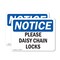 Signmission Please Daisy Chain Locks, 10 in W x Rectangle, Plastic OS-2PACK-NS-P-710-L-17360 - alternate 1